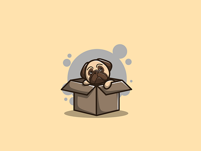 Cute Pug cartoon cute design graphic design icon illustration logo mascot pug vector