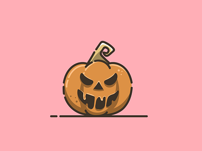 halloween pumpkin branding cartoon design graphic design halloween pumpkin icon illustration logo mascot pumpkin ui vector