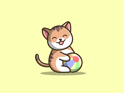 Cute Cat branding cartoon cat cute design graphic design icon illustration logo macot nft vector