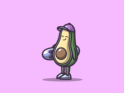 Avocado skateboard avocado branding cartoon cute design fruid graphic design icon illustration logo mascot nft skateboard vector