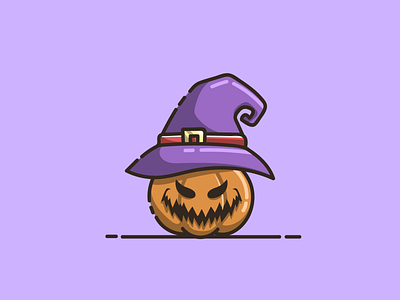 pumpkin halloween branding cartoon cute design graphic design halloween icon illustration logo mascot nft pumpkin halloween vector