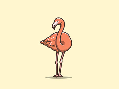flamingo design branding cartoon cute design graphic design icon illustration logo mascot vector