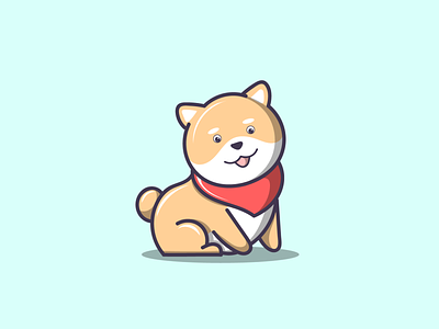 cute dog branding cartoon cute design graphic design icon illustration logo mascot vector