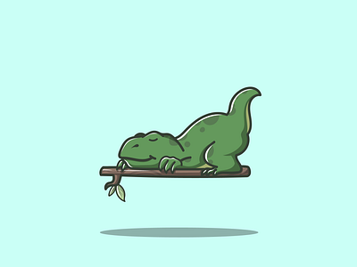 sleeping dinosaur branding cartoon cute cute dinosaur design graphic design icon illustration logo sleeping vector