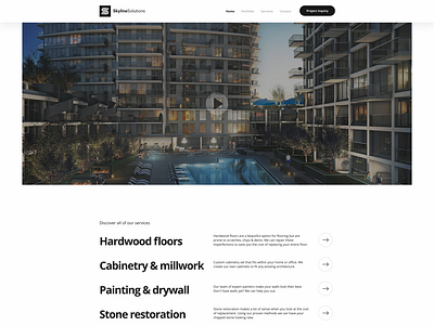Skyline Solutions - Contractor Website contractor typography ui ux webdesign websitedesign wordpress