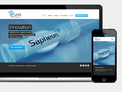 EVA Vein Care Clinic's Website design development graphic design layout minimal typography ui ux web webdesign webdevelopment website websitedesign wordpress