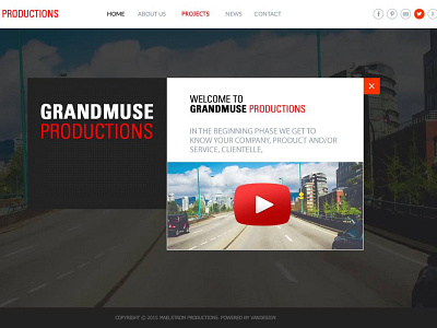 GRANDMUSE PRODUCTIONS branding design illustration typography ux webdesign websitedesign wordpress