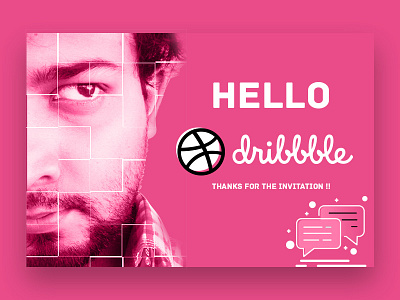 Hello Dribbble chanchalsantra dribbble first sort hello pink ui ux