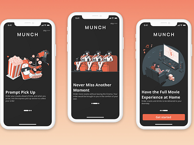 Onboarding Screens for Munch