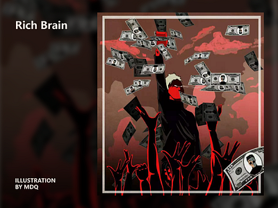 Rich Brain book cover cartoon illustration illustrator