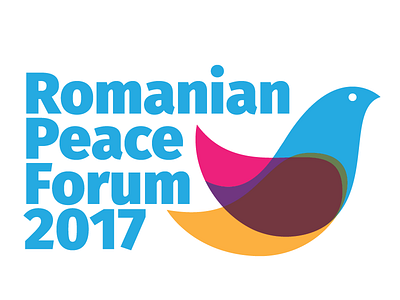 Romanian Peace Forum Branding brand branding colors facelift logo logo design minimialist rebranding