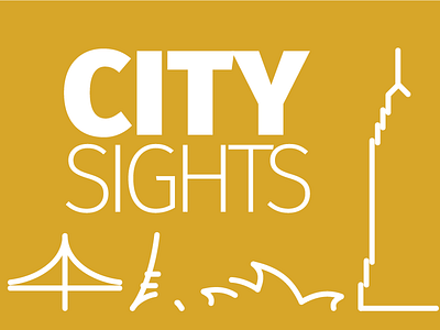Iconic cities simplified city design icon icon design logo