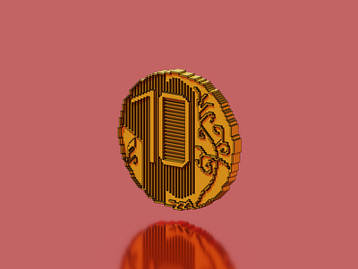 Russian coin 3d blender blender3d coin currency magicavoxel pixelart pixels voxelart voxels