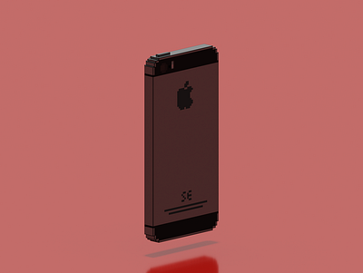 iPhone SE 3d apple blender blender3d iphone magicavoxel pixelart pixels voxelart