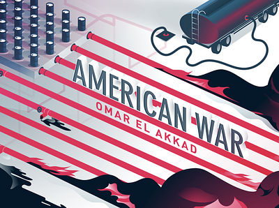 American War Book Cover america book cover design illustration oil vector war