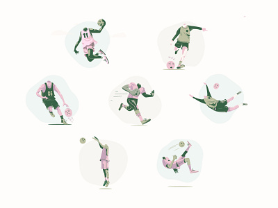 Body & Mind basketball basketball player calendar character design football headless illustration illustration art illustrator vector vectors