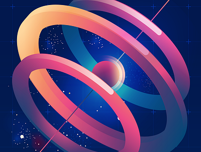 Colours + Shapes + Space colorful gradient illustration space vector