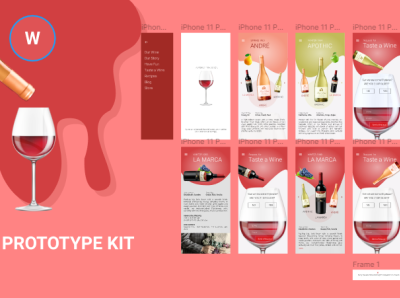 UI/UX Design of Wine Mobile App app app design branding design illustration logo mobile ui design prototype ui vector