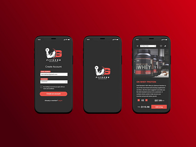 UI/UX Design of Fitness Store Mobile App