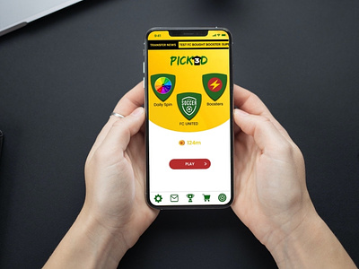 UI/UX Design of PICK 3D Game Mobile App