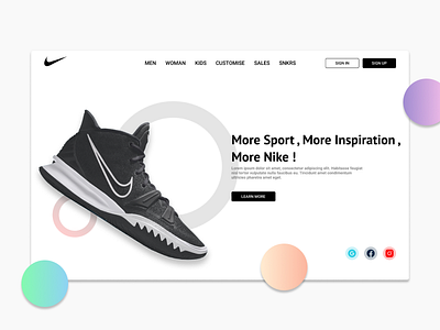 NIKE Web Redesign Concept