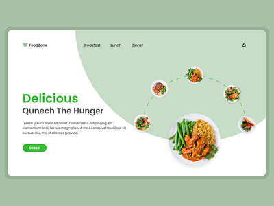 FoodZone - Website - UI / UX 3d animation app branding design graphic design illustration logo ui vector