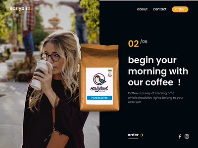 Coffee Landing Page animation branding coffee cold day design desk drink girl graphic design hot coffee illustration logo morning night office ui vector web website