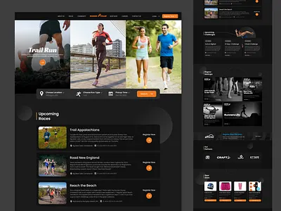 Runner Stamp fitness healthy landing page ragnar run run website runner running running web runragnar sport sports website uiux web web app web design web ui website website design website ui