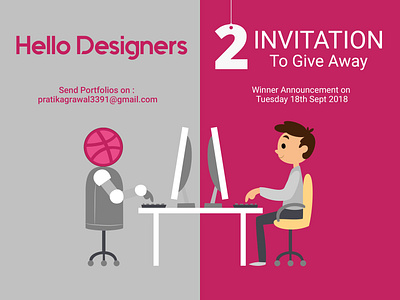 Dribbble Invitation To Give Away designer invitation dribbble compitition dribbble designer invitation dribbble invitation dribbble invitee dribbble winner invitation invitation card invitation design invitation mockup send portfolio