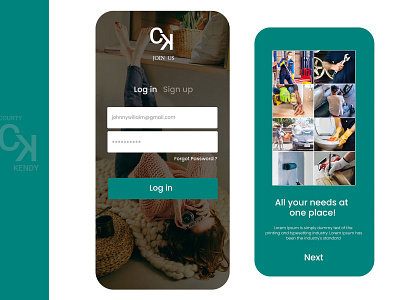 KC app app branding app design app ui appdesigner design login login ui mobile app ui need onboarding oneplace signup