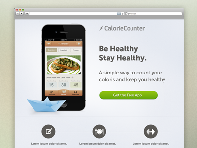 Free Calorie Counter XD App Template - Free Adobe Xd File