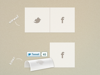 Social Concept curl facebook social tweet peal button twitter ui tanveer