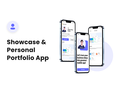 Showcase & Personal Portfolio App design mobile mockup portfolio showcase