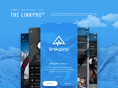 Functional App UI for Hardware app linkpro mobile mockup ui ux