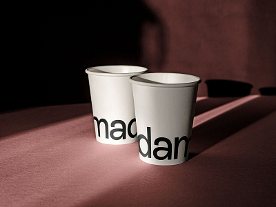 Madam Restaurant branding coffee cup design food graphic design logo madrid mug restaurant take away visualidentity