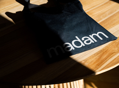 Madam Restaurant bag branding design food graphic design logo madrid restaurant tote tote bag visualidentity