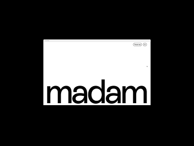 Web design for Madam branding design graphic design logo restaurant visualidentity web website