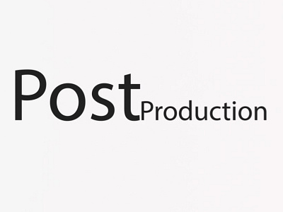 Video Post Production animation editing logo video editing
