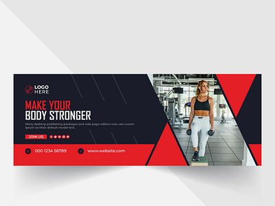 GYM Facebook Cover Design workout