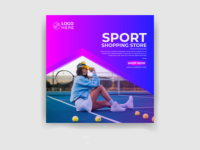 Sports Instagram post banner template Design branding business business card business identity cover design graphic design illustration social media marketing sprot