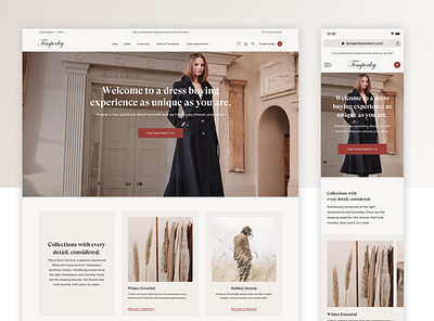 Temperley London - Home Page clean clothing brand design desktop ecommerce fashion home page interface landing page design luxury minimal simple ui ux web web design website homepage womens fashion