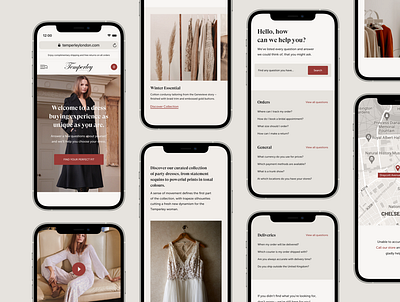 Temperley London Responsive brand clean clothing concept design fashion layout minimalistic mobile responsive ui ux website womenswear