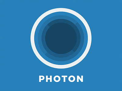Photon Mark concept flat gotham icon ios app logo