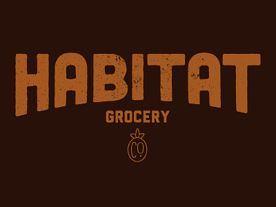 Habitat Logo distress grocery handdrawn logo natural typography