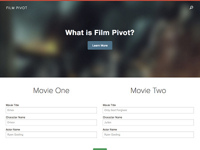 Film Pivot App app css flat frontend html minimal proxima nova web
