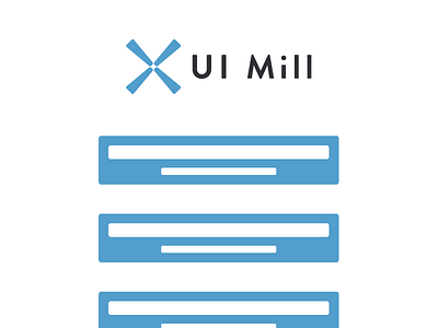 UI Mill links logo minimal news side project