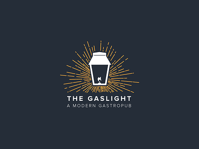 The Gaslight bar branding gastropub identity logo mark pub