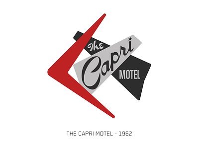 The Capri Motel - Sign Series illustration mid century series sign signage vintage