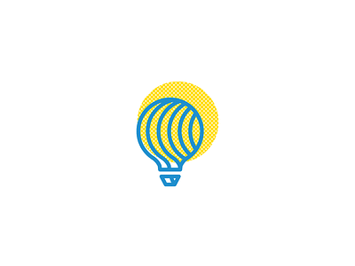 Hot Air Balloon hot air balloon icon iconography illustration logo summer thin lines stroke