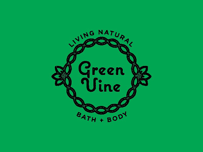 Green Vine icon illustration logo